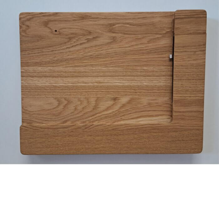 Tabletwandhalterung XL Eiche mit Ladefunktion